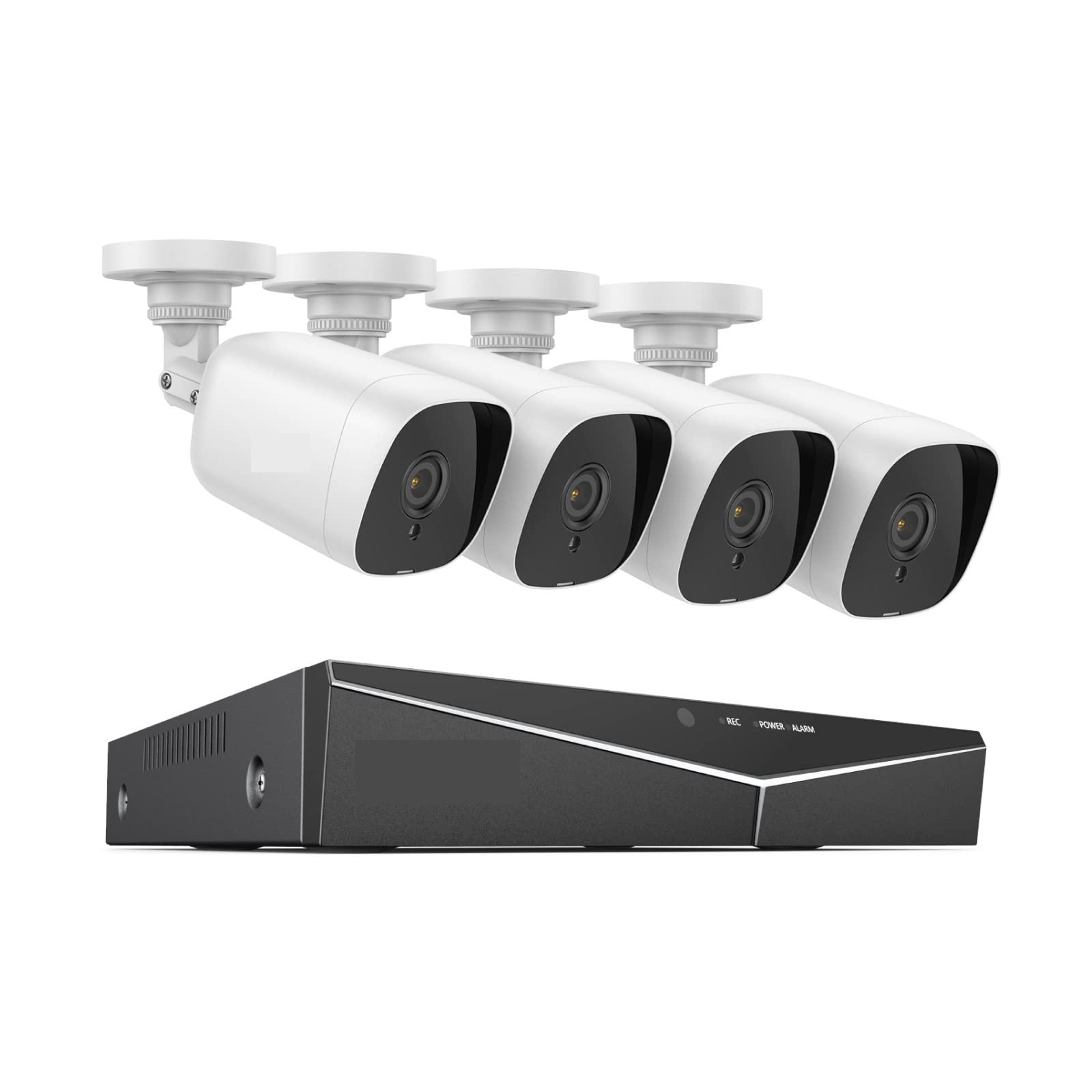 4CH 1080P Lite Videosicherheitssystem Mit 1080N DVR Recorder Wetterfeste Außenkameras Überwachungskameras(None,4PCS Cameras)