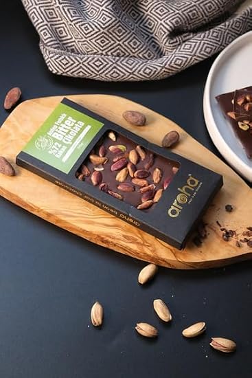 Aroha 72% Cocoa Pistachio Dark Chocolate 100 g