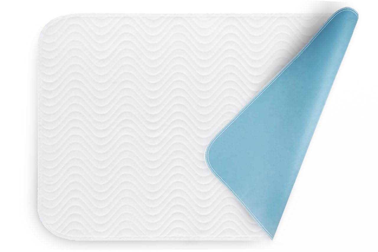 10er Pack !! Inkontinenzauflage/Unterlage/Bettschutz/Hygieneschutz ca. 75x90cm cm blau/weiß 1Wahl Top Qualität, 100% Polyester, Kochfest, wiederverwendbar, Castejo