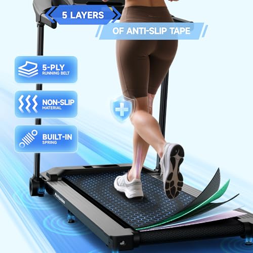 Image of Pcrignbm Exercise Treadmills Home Treadmill with Incline Adjust, 3.0 HP Treadmill, Heart Rate Monitoring, Wider Running Belt