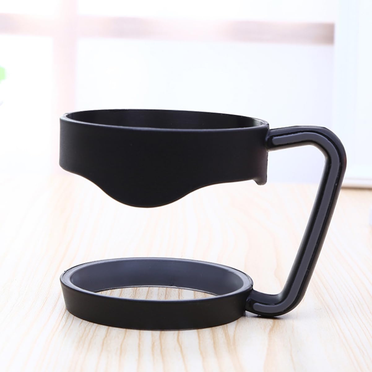 OKUMEYR 3pcs - Travel Mug Handle Adjustable Tumbler Holder for Stability and Grip Ergonomic Design for Comfortable Use Compatible Tumblers Black
