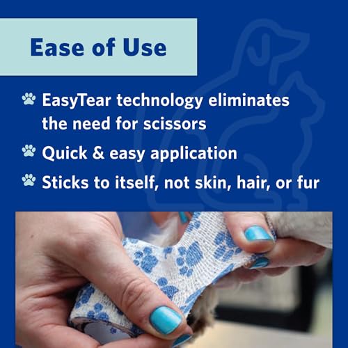 Image of OVIK Health Petflex Pet Pack - Flexible Self-Adhesive Bandage for Wound Care - First Aid Wrap for Small Animals Like Dogs, Cats, & Other House Pets - 2 inch, 36 Rolls
