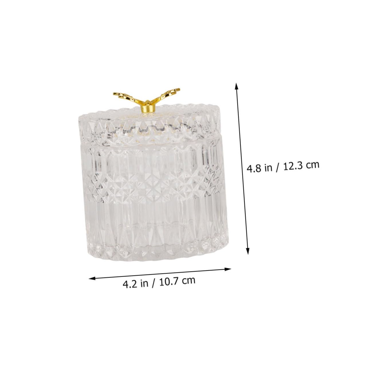 Mipcase Barattolo per Caramelle e Snack Coperchio Ermetico, Contenitore Trasparente in Vetro per Conservazione Alimenti Domestici, Porta Gioielli Decorativo per Cucina e Scrivania, Grande