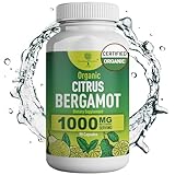 Organic Citrus Bergamot Supplement - Only USDA Organic, 50% Polyphenols - Cholesterol - Heart - Lipids- 3rd Party Tested - USA Made Supplement Vegan Capsules - Enhances Overall Wellness