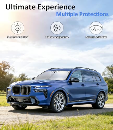 Image of Windshield Sun Shade Custom Fit for BMW X7 2018-2026