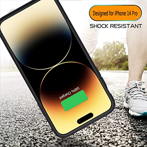 Battery Case For Iphone 14 Pro, Full Encircle 10000Mah High Capacity Rechargeable Portable Charging Case Extended Battery Pack Compatible With Iphone 14 Pro (6.1 Inch) Charger Case With Carplay-Black #TOP3