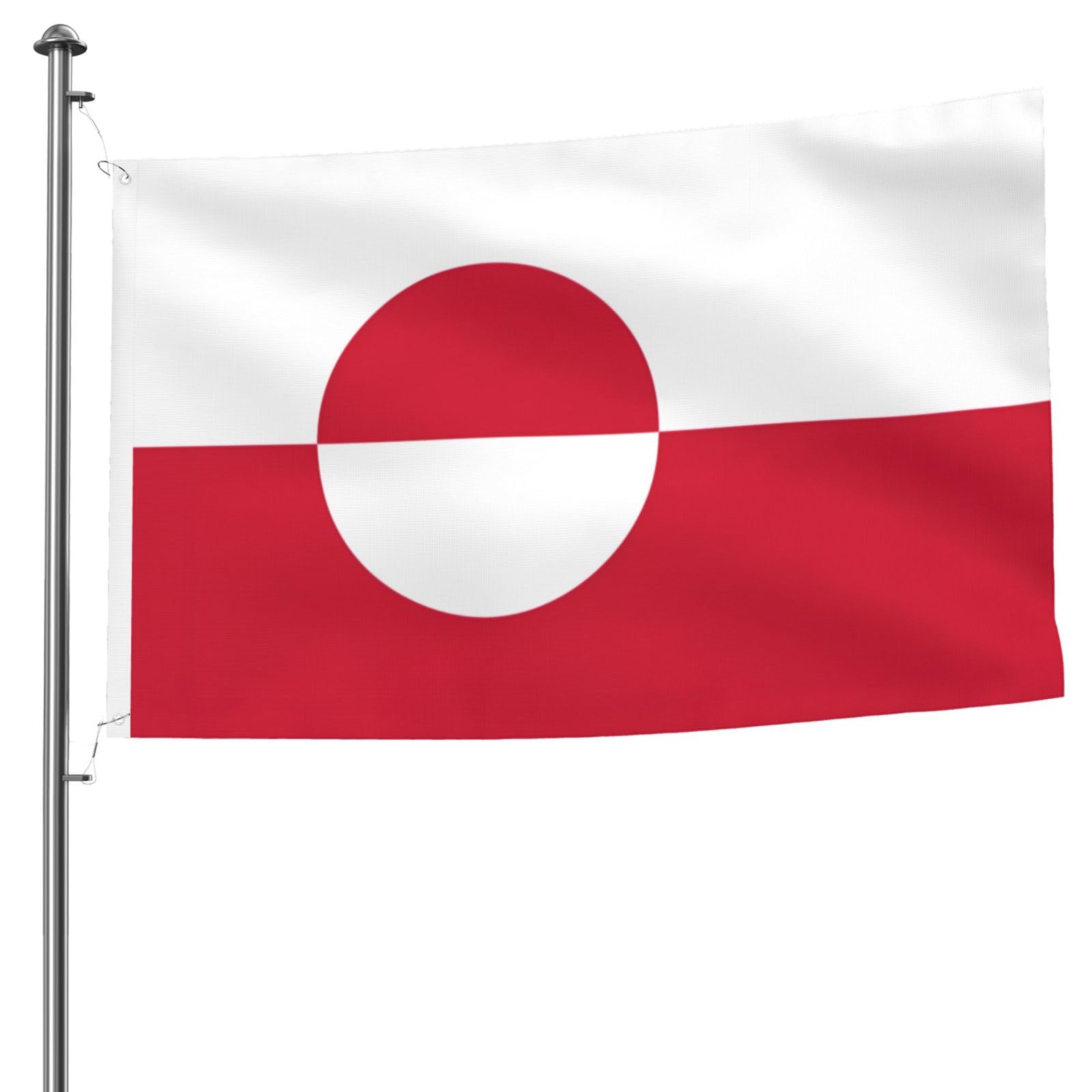 Drapeau du Groenland double face : fini les couleurs qui ternissent au soleil