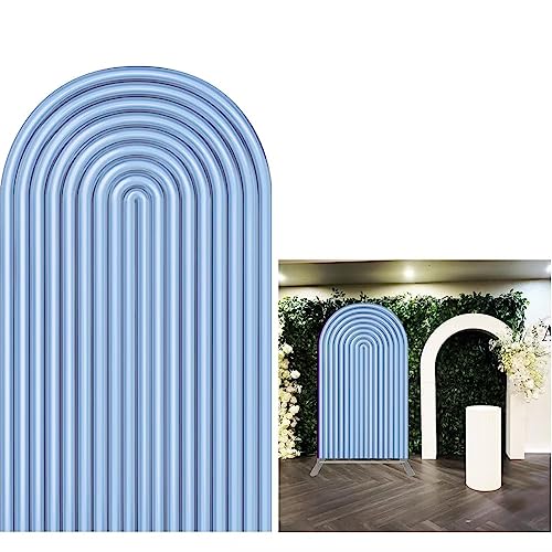 FiVan Ripples Pattern Arch Backdrop Cover Fabric Background Cover for Baby Shower Birthday Party Decoration (7.2x4ft,FUS-Arch-GX-1258)