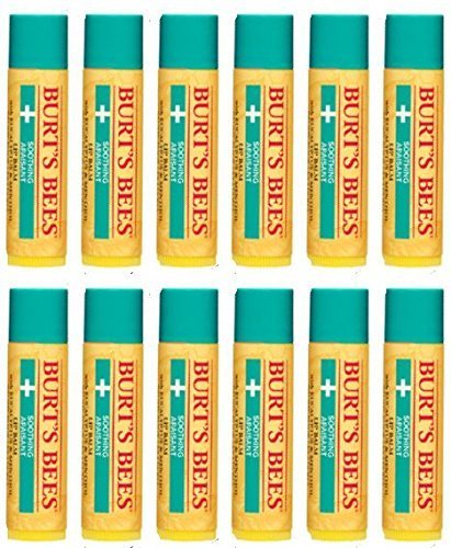 Burts Bees Lip Balm Soothing Eucalyptus & Menthol - 12 x .15 oz. Tubes by B.