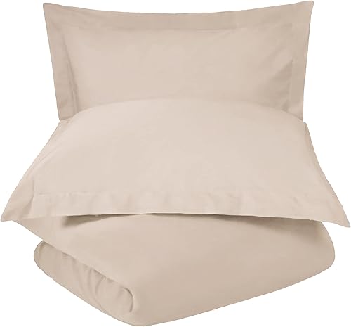 Miniatura 7 de Superior Juego de funda nórdica de percal de algodón, tamaño individual, color rubor, 3 piezas