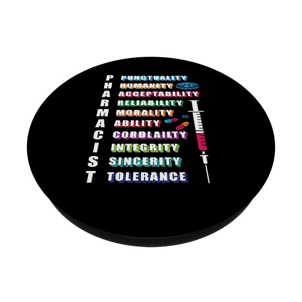 PopSocket Pharmacie - Support Téléphone Design "Étudiant En Charge Des Compétences En Pharmacie", Adhésif Amovible