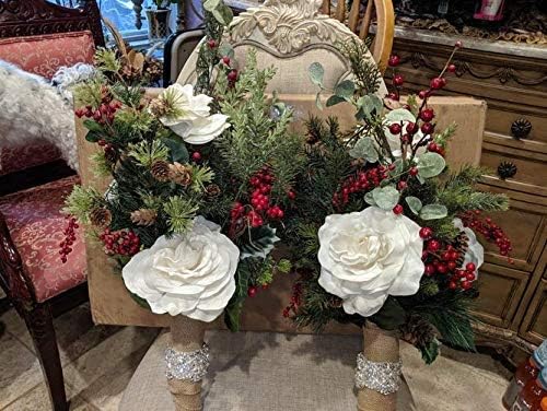 Artificial Red Berry, 8 Pack Holly Christmas Berries Stems for Christmas Tree Decorations Crafts Holiday and Home Decor (red) - Image 5