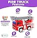 FUNERICA Compact Fire Truck Toy Set with Fireman Play Figures - Lights and Sounds, Friction Wheels - Perfect Firetruck Toys for 3 Year Old Boys and Toddlers