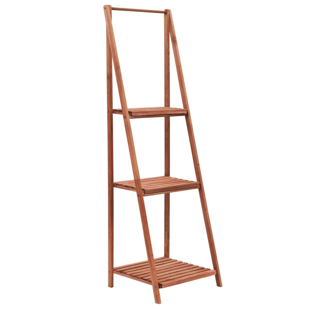 Pflanzenständer aus Zedernholz - Klappbarer Blumenständer Holz Pflanzentreppe Blumenhocker Dekoregal Pflanzregal für Wohnzimmer Balkon 45x40x145 cm