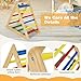 GLACER Triangle Climber, Kids Wooden Climbing Triangle Ladder, 3 Levels Climbing Difficulty, Indoor Climbing Toys for Playground, Kids Climber Ladder Equipment, Play Gym Set Boys Girls Gift