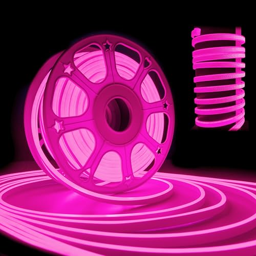 Image of Forus 1 Meter LED Neon Strip Light - Pink | Flexible, Waterproof & Cuttable 1M Neon Rope Light for Indoor - Outdoor Wall Decor, Custom Neon Name Board, Diwali Decorative Lighting