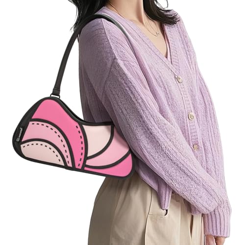 2D Cool Cartoon Tote Bag (Scallop) - Fun Pop Art Aesthetic, Cute Shoulder Bags for Women2