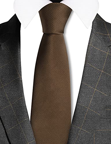Image of GUSLESON Classic New 3.15 inch(8cm) Men's Solid Color Necktie Wedding Business Tie + Gift Box