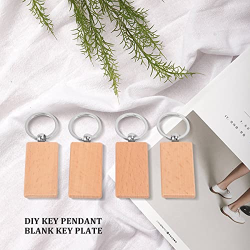 Chaîne à clés en bois rectangle à personnaliser pour organiser la maison avec style - 6