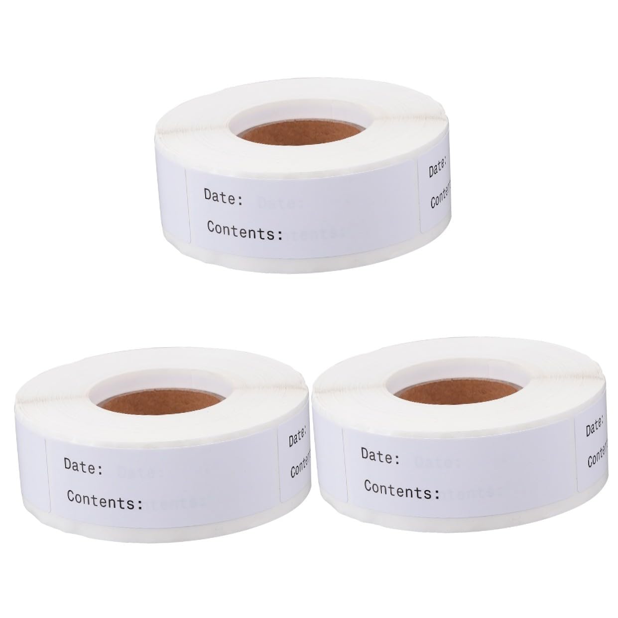 DOITOOL 3 Etichette Adesive Classificatrici Alimentari Rotolo Etichette Data e Contenuto Rimovibili per Congelatore per Alimenti e