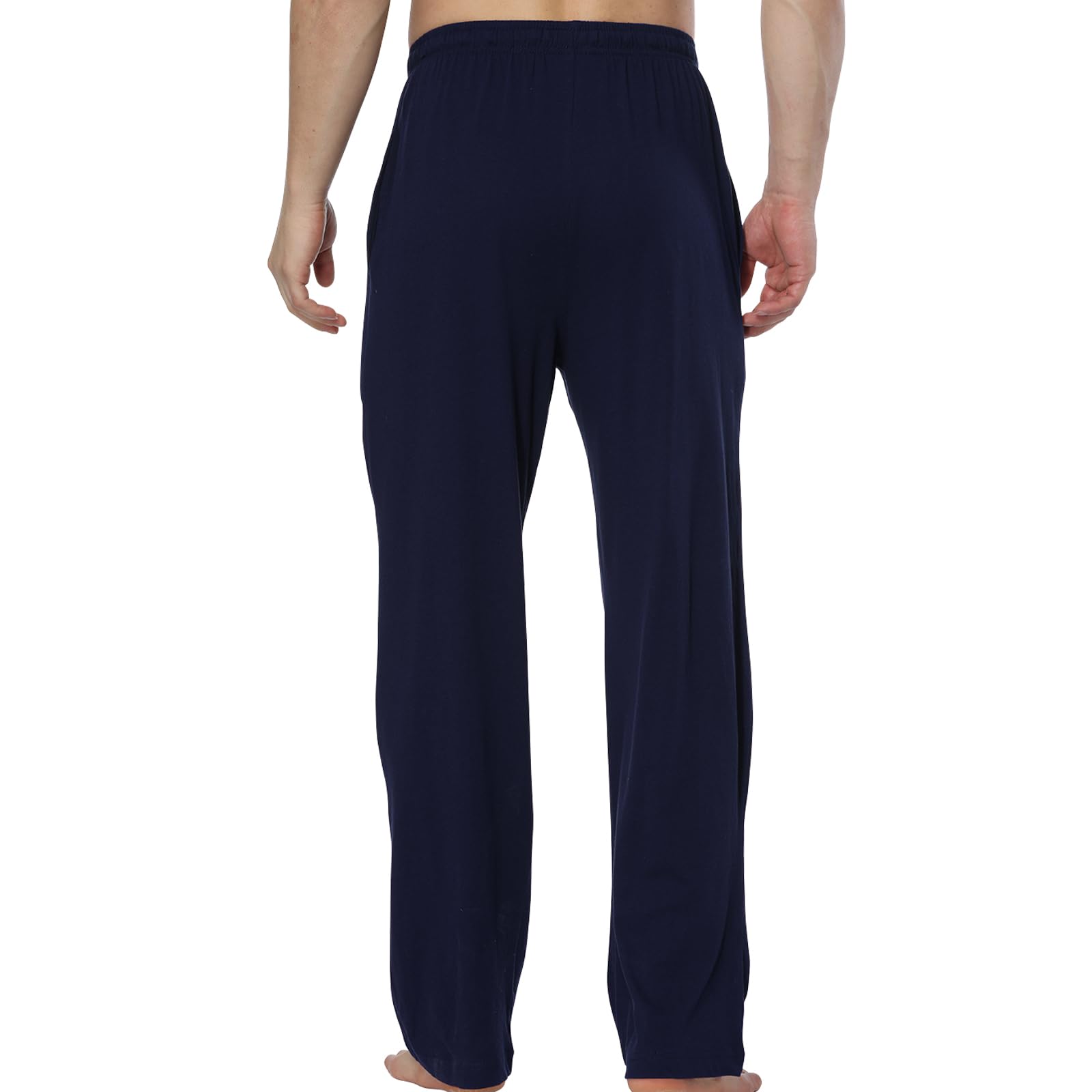 HomyComy Pantaloni Pigiama Uomo 100% Cotone Leggero Abbigliamento da Notte Pantaloni del Pigiama Sciolti a Quadri da Uomo con Coulisse e Tasca