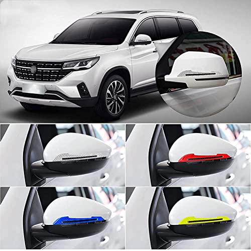 Image of 2 Pieces Reflective Car Stickers Set Rearview Mirror Reflective Warning Stickers Car Side Reflective Stickers for Car Safety (White) for Jeep Compass