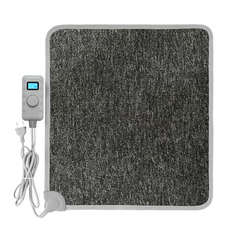 Mi-Heat Warm Feet estera de calefacción infrarroja 50x55cm gris/antracita - aprox. 40°C - con regulador, función de temporizador, suelo, 230V,...