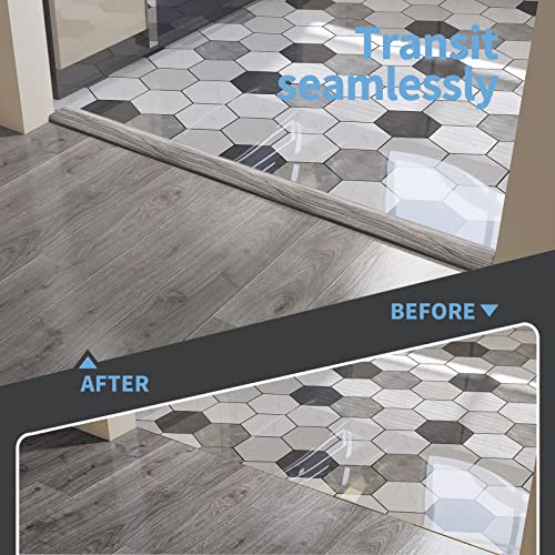 Art3D A17952P4 Self Adhesive Vinyl Floor Transition Strip, Laminate Floor Strip Floor Flat Divider Strip For Joining Floor Gaps,Carpet Threshold thumb #2