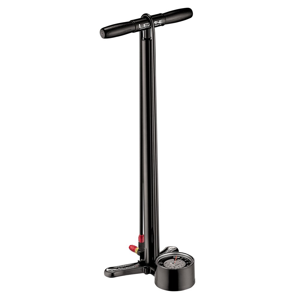 【日本正規品】 LEZYNE(レザイン) 3.5インチ超大型メーター搭載 |自転車 ポンプ・空気入れ [アロイ フロアドライブ]  握りやすいウッドハンドル 仏式 米式 フロアポンプ|2年保証|