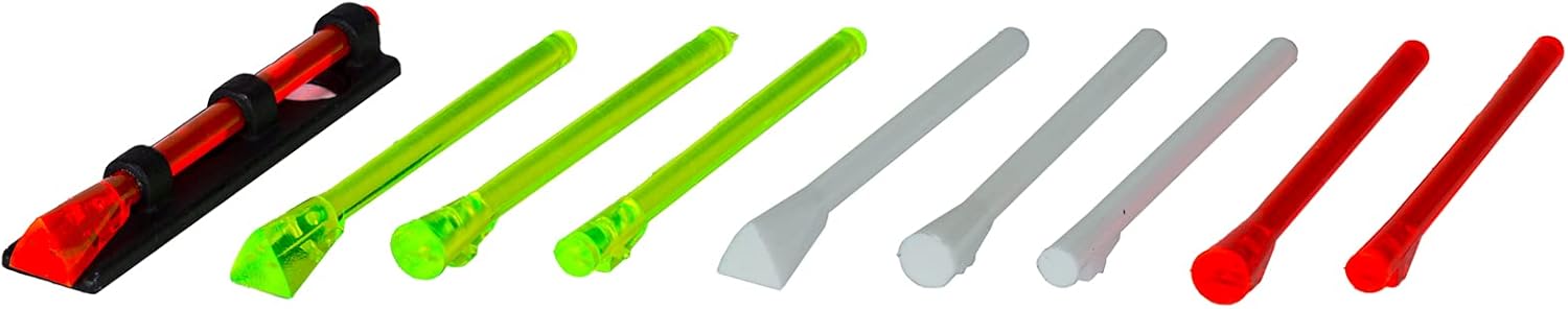 HIVIZ unisex adult HiViz Tri Comp Fiber Optic Shotgun Sight, Green, Red, White