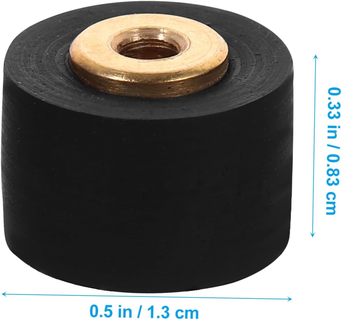 2Pcs Rubber Pinch Roller for Recorder and Amplifier Repair Black