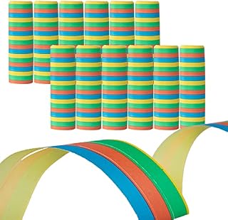 Idena 8274040 - Zestaw papierowych serpentyn, 12 rolek z 18 zrywami każda, dekoracja, urodziny dla dzieci, karnawał, impreza tematyczna