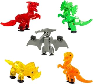 Zing Stikbot Dino Combo 5 Pack, Set of 5 Stikbot Collectable Dino Action Figures, Create Stop Motion Animation
