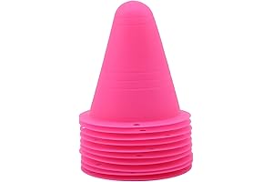 10PCS Pink Trianing Cones; Skid-Resistant for Agility Drills