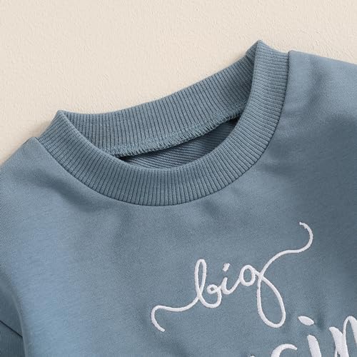 Toddler Baby Boy Outfit Long Sleeve Crewneck Sweatshirt Tops + Elastic Waist Pants Set 2 Piece Fall Winter Clothes3