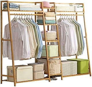Hilier Modern Minimalist Wooden Clothes Rail Stand (Bamboo)