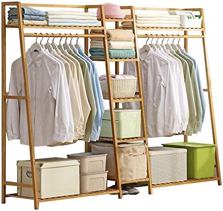 Hilier Modern Minimalist Wooden Clothes Rail Stand (Bamboo)