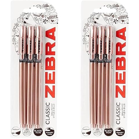 Zebra Pen Z Grip Rose Gold Ballpoint Pens Cover