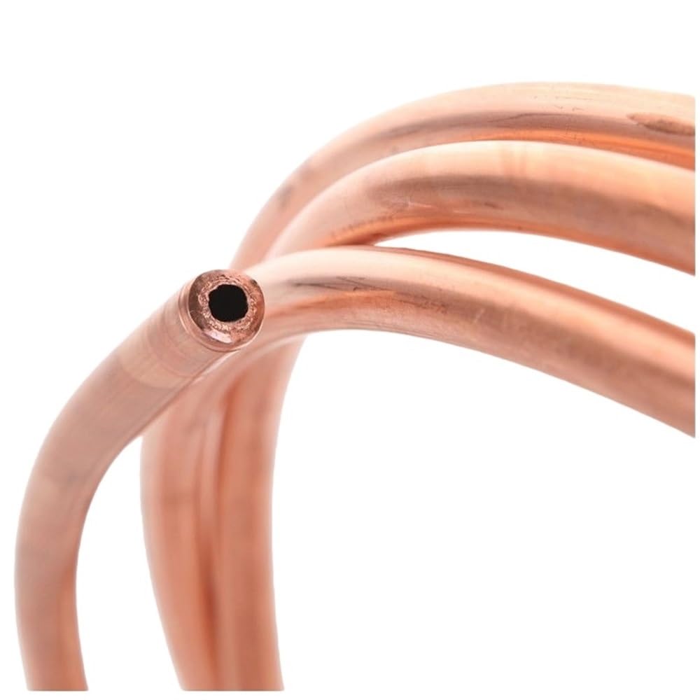 1 Stück violettes Kupfer-Spiralrohr, Kapillarrohr aus reinem, weichem T2-Kupfer for Klimaanlagen und Kältesysteme(3METERS*12MM*1MM)