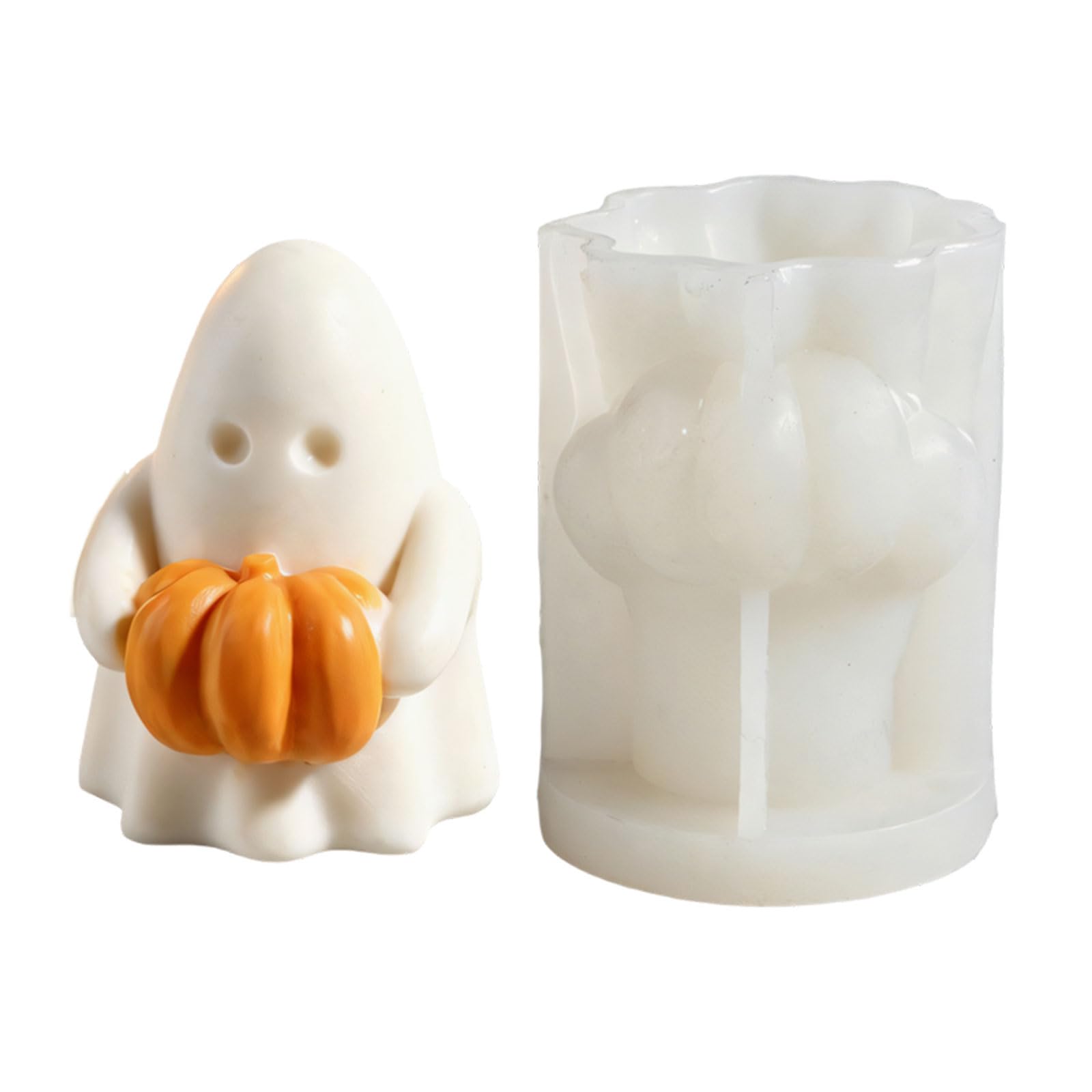 Elnwnnkc Halloween Silicone Mold with Character Pumpkin Shape, Resin and Plaster Form for Fall Shelf Decor Halloween Silicone Mold Character Pumpkin Wax Pour Resin Plaster Fall Shelf Decor Party