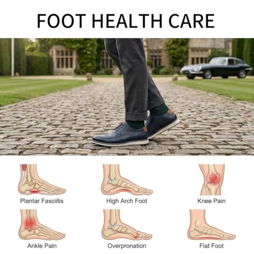 Image of Coramtty Men Casual Arch Support Oxford Shoes Formal Sneakers