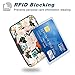 Atufsuat Credit Card Holder, Mini Aluminum Card Wallet RFID Blocking Slim Metal Hard Card Case for Women Men, Colorful Flowers