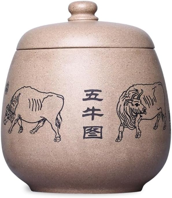 Tea Tin Ceramic Tea Caddy Purple Sand Tea Can Office Desktop Tea Can Exquisite Home Accessories Small Tea Can Tea Storage Container