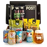 Serious Pig + Beavertown Craft Beer and Snacks Gift Box with Glassware and Tasting Notes (11 Pack)