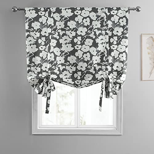 Image of HPD Half Price Drapes Room Darkening Tie Up Curtains 46 X 63 Inch Van Gogh Printed Cotton Window Roll Up Balloon Curtain for Living Room, Kitchen PRTW-TUD44B-63 (1 Panel), Van Gogh Grey