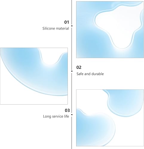 Miniatura 2 de Almohada de silicona boca abajo Almohada de silicona Cojín de masaje suave Almohada de relajación de cara azul Reposacabezas Spa Cuidado de la piel