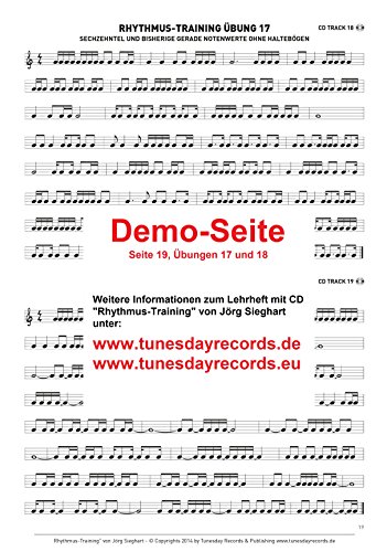 Rhythmus-Training - Rhythmik lernen: rhythmische Leseübungen für alle Musiker - Notenheft mit MP3-Download: Rhythmische Leseübungen für alle Musiker. ... & Gesang geeignet. Mit MP3-Download