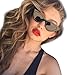 Produktbild URSING Damen Mode Katzenaugen Sonnenbrille Integriertes UV Cat Eye Sunglasses Damenbrillen Herrenbrillen Frauen Retro Vintage Brille Nachtsichtbrille Eyewear Travel Sonnenbrillen (J)
