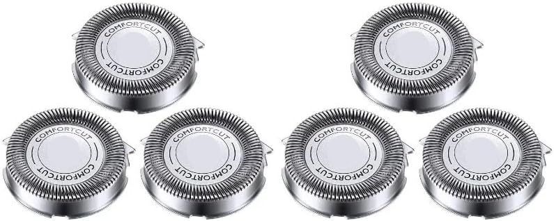 フィリップス電気シェーバーシリーズ1000、2000、3000、5000に適合するブレードヘッドカミソリ交換用ヘッド(6PCS)