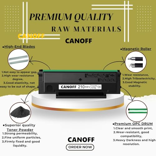 Image of CANOFF ICE-210 KEV Toner Cartridge | Compatible with Pantum P2500, P2500W, M6500, M6500W, M6550, M6550NW, M6600, M6600NW Printers | 1800pages at 5% Coverage Black | Crisp & Clear Printing